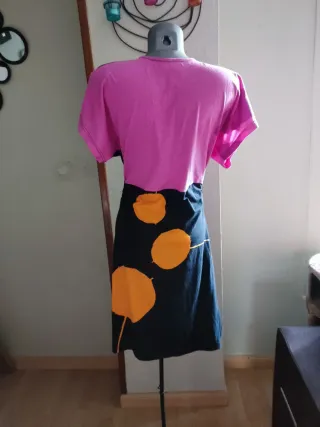 Vestido Avispada Negro y Rosa