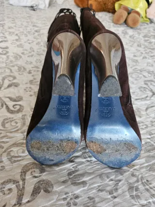 Botas Altas Farrutx Marrón y Plateado