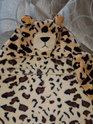 Copertina con cappuccio bimbi 120x70cm