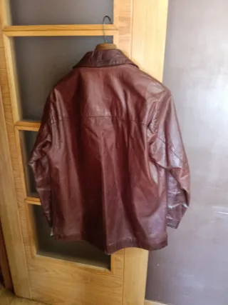 Cazadora Piel YSL Granate