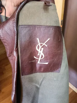 Cazadora Piel YSL Granate