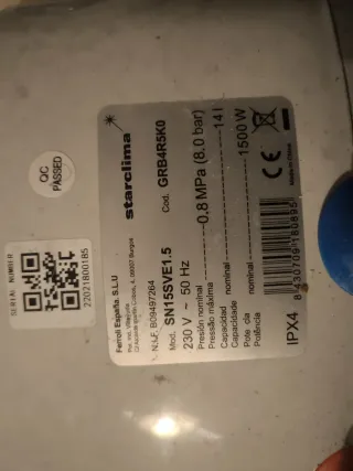 Termo eléctrico Starclima 14L
