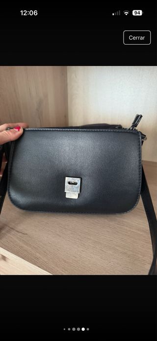 Bolso piel sintética negro