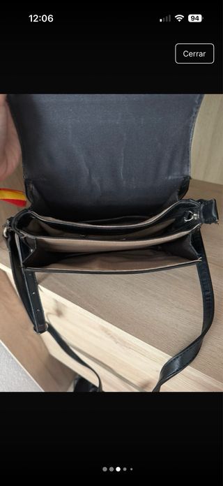 Bolso piel sintética negro