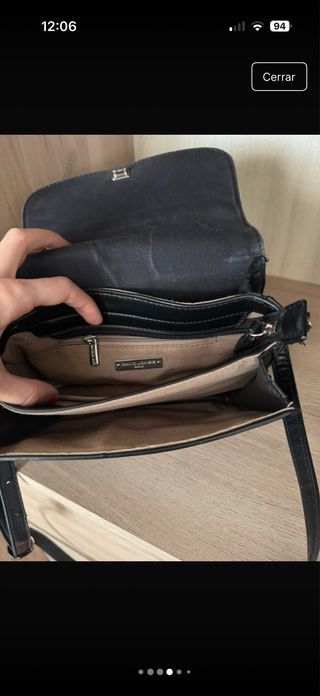 Bolso piel sintética negro