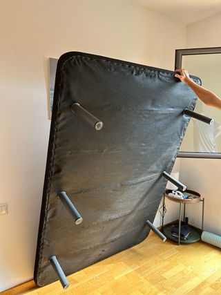 Somier 135x190x32cm negro 6 Patas