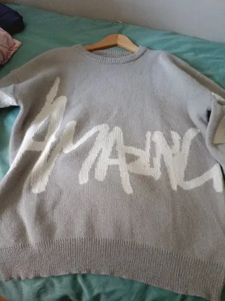 Jersey gris con letras blancas Talla XL