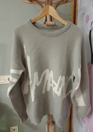 Jersey gris con letras blancas Talla XL