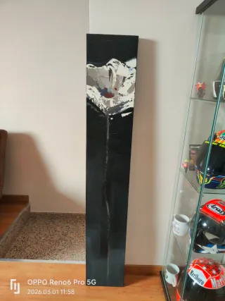 Juego 2 lienzos flores abstractas