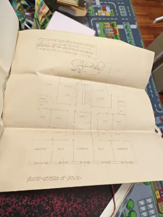 Plano antiguo Elcano 40 Bilbao