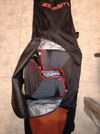 Tabla, fijaciones, botas y funda snowboard