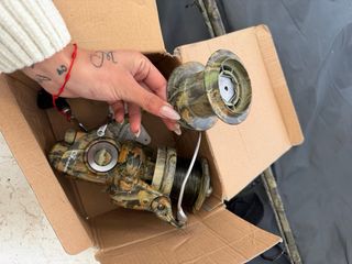 Caña de pescar con carretes y estuche