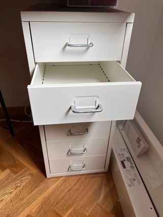 Cajonera Ikea Helmer Blanca Metálica