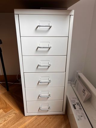 Cajonera Ikea Helmer Blanca Metálica