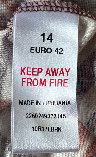 Vestido Topshop Midi Estampado Talla 42