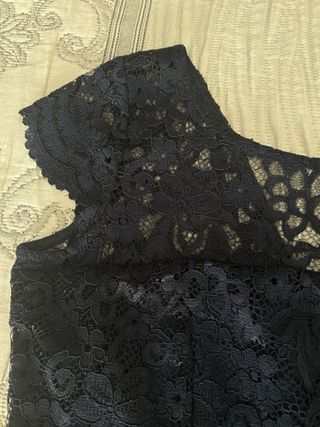 Vestido de encaje azul marino