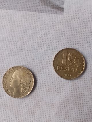 1 Peseta 1937 Moneda Española