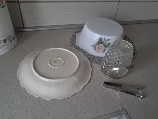 Set 3 pezzi cucina: piatto, ciotola, bicchiere