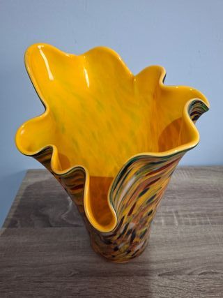 Vaso vetro Murano Fazzoletto tipo Venini