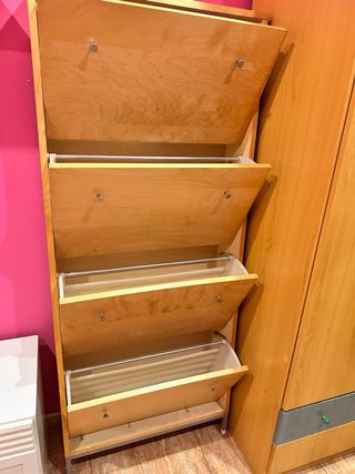 Zapatero IKEA STÄLL Roble 4 compartimentos