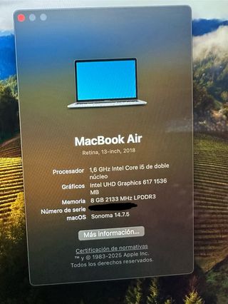 MacBook Air 13” Retina 2018 i5 8GB 128GB