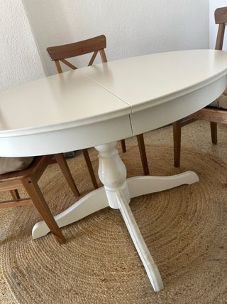 Mesa comedor INGATORP IKEA redonda y 4 sillas