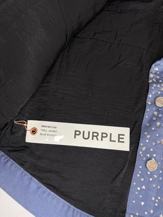 Giubbotto Denim Purple con Strass Taglia S