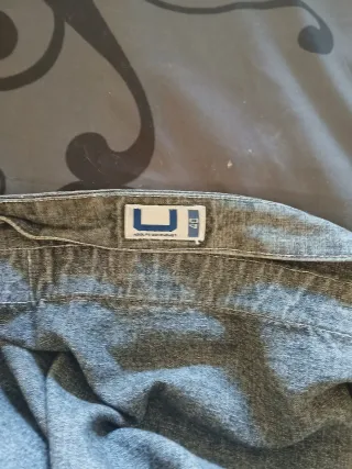 Falda midi vaquera gris azulada