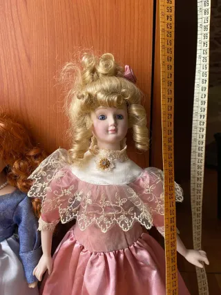 Set 2 Bambole Bambola Porcellana