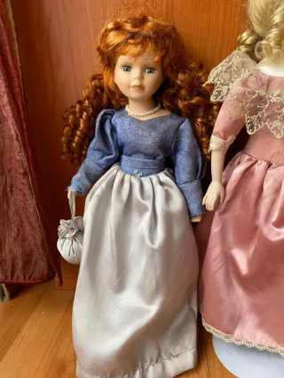 Set 2 Bambole Bambola Porcellana