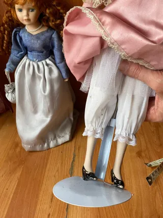 Set 2 Bambole Bambola Porcellana