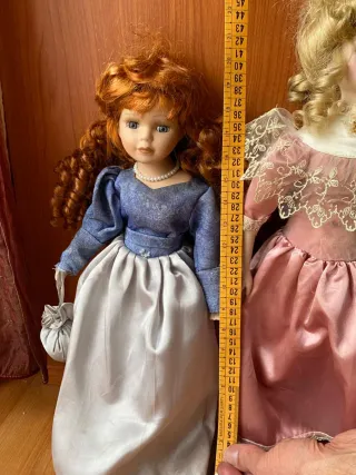 Set 2 Bambole Bambola Porcellana