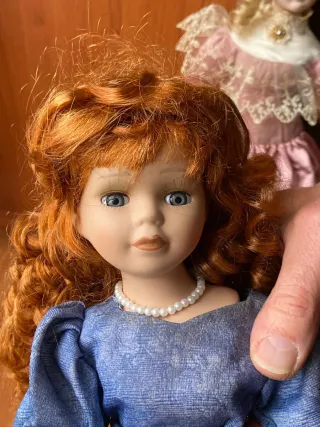 Set 2 Bambole Bambola Porcellana