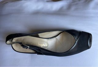 Zapatos El Corte Inglés Negros Malla y Piel