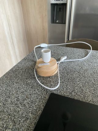 Base para lámpara de madera