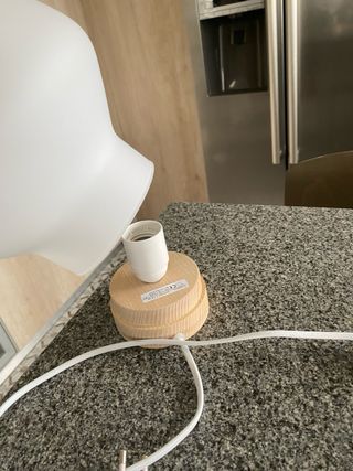 Base para lámpara de madera