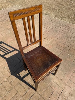 Sillas comedor antiguas madera 6 unidades.