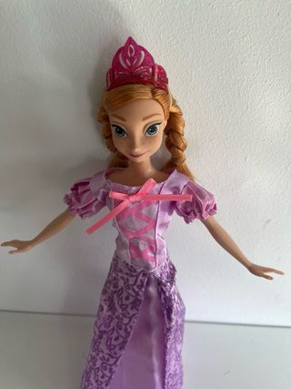 Muñeca Anna Frozen Vestido Morado Princesa