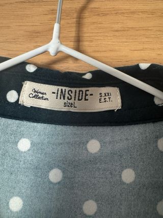 Vestido camisero lunares talla L