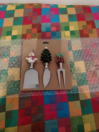 Set 3 Coltelli Natale Pupazzo Neve Albero