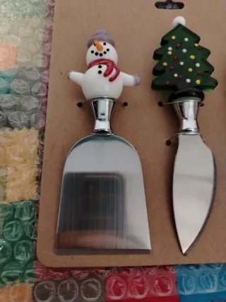 Set 3 Coltelli Natale Pupazzo Neve Albero