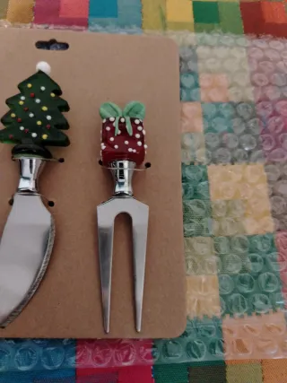 Set 3 Coltelli Natale Pupazzo Neve Albero