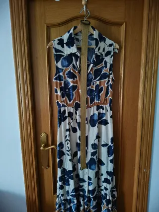 Vestido Largo Estampado Floral Talla M