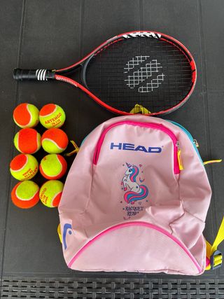 Set Tenis Infantil: Raqueta, Bolas y Mochila