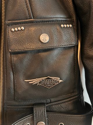 Chaqueta Cuero Harley Davidson Negra