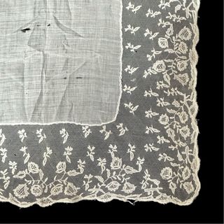 Pañuelo encaje Carrickmacross antiguo