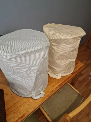 2 cestas de tela para almacenaje