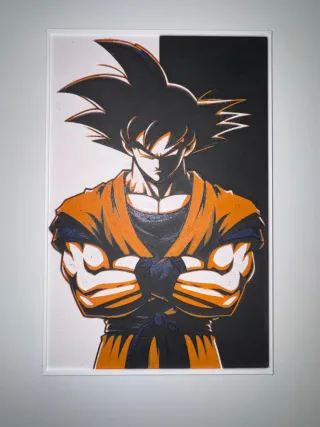 Cuadro Goku Impresión 3D