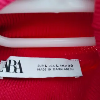 Jersey de punto acanalado fucsia vibrante