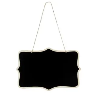 Pizarras de madera con cuerda
